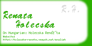 renata holecska business card